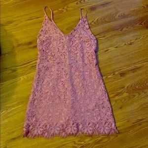 Pink lace dress